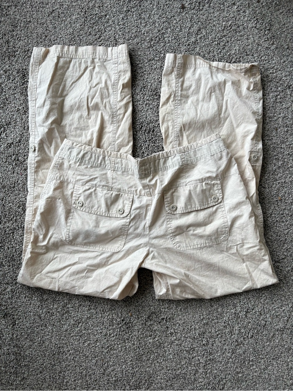 L.L. Bean Light Beige Drawstring Casual Pants